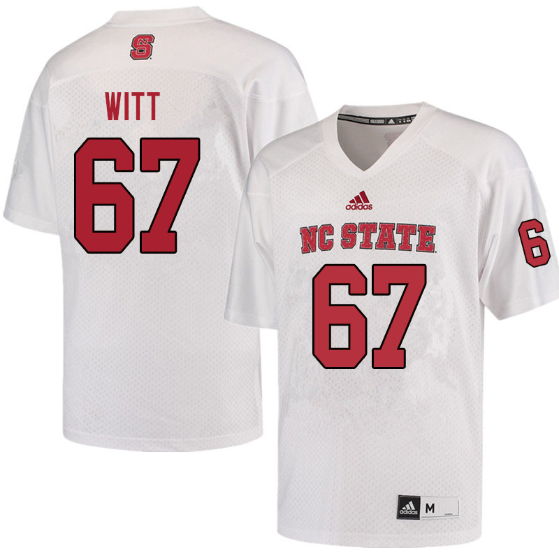 Men #67 Justin Witt NC State Wolfpack College Football Jerseys Sale-Red